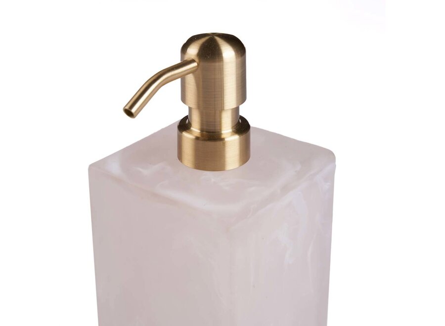 Il Dispenser Di Sapone In Resina - Rosa Bianco
