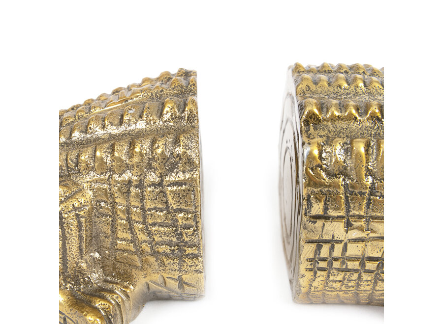 The Crocodile Book Stands - Brass