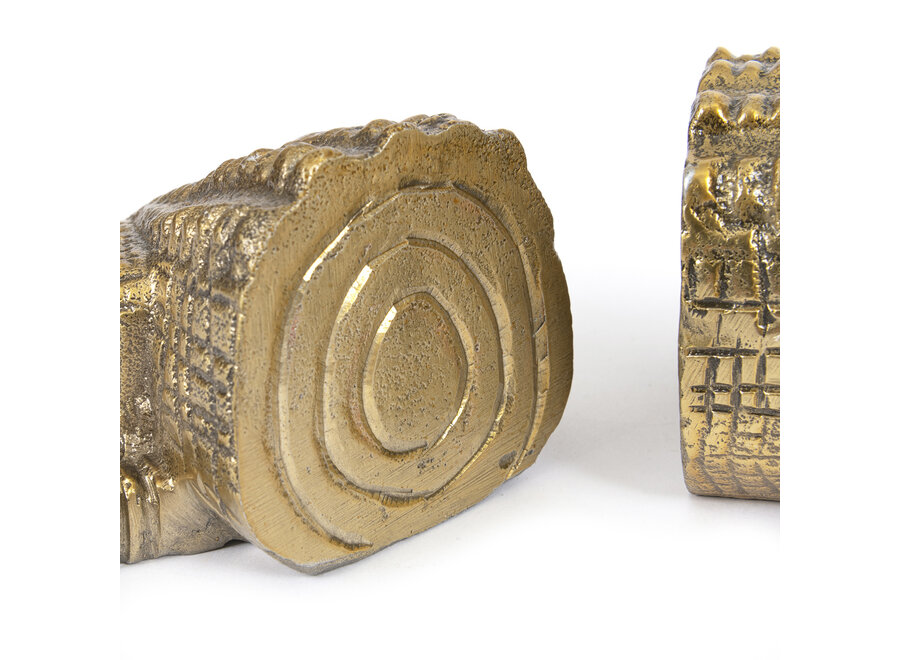 Krokodil-Buchstützen - Messing