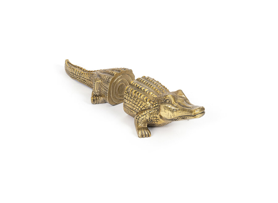 Serre-Livres Crocodile - Laiton
