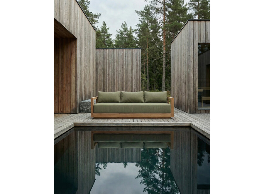 The Umalas Three Seater Sofa - Outdoor - Green Alga