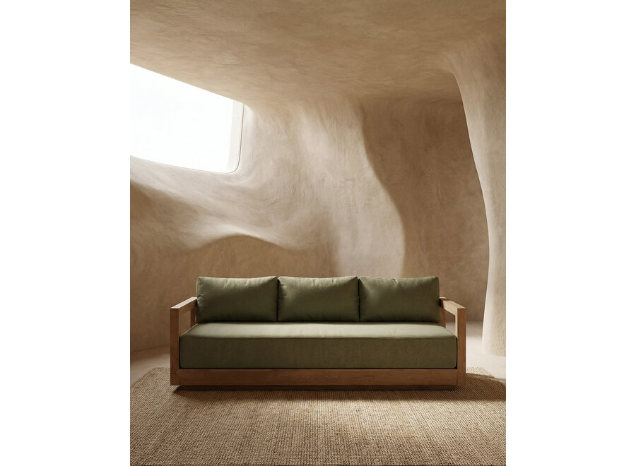 The Umalas Three Seater Sofa - Outdoor - Green Alga