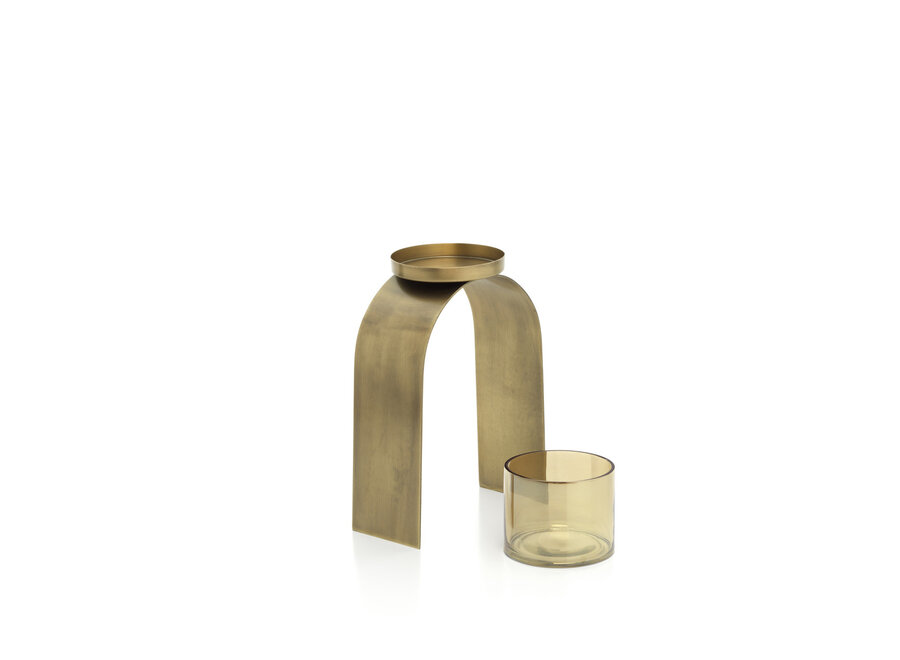 De Bow Glow Theelichthouder - Goud - SET/2