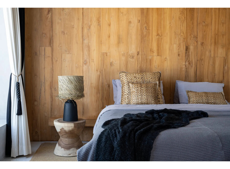 The Pandan Table Lamp - Black Natural