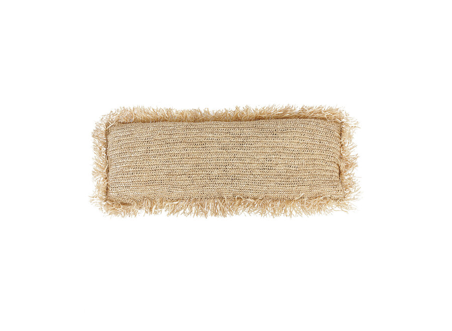 The Raffia Cushion Cover Rectangular - Natural - 35x100