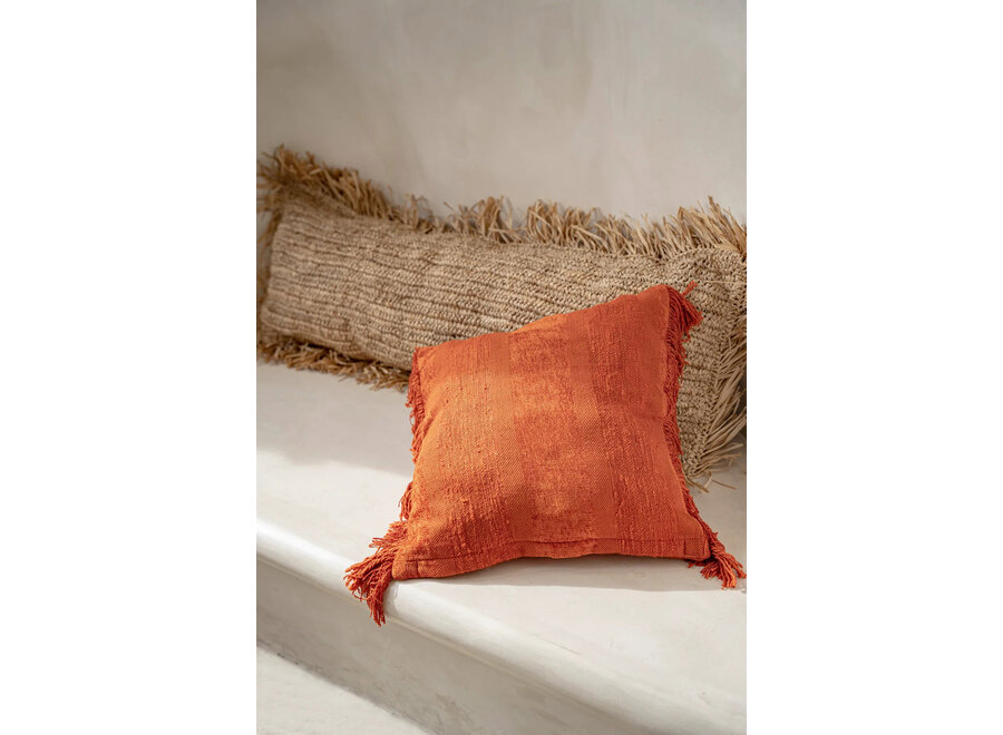 The Raffia Cushion Cover Rectangular - Natural - 35x100