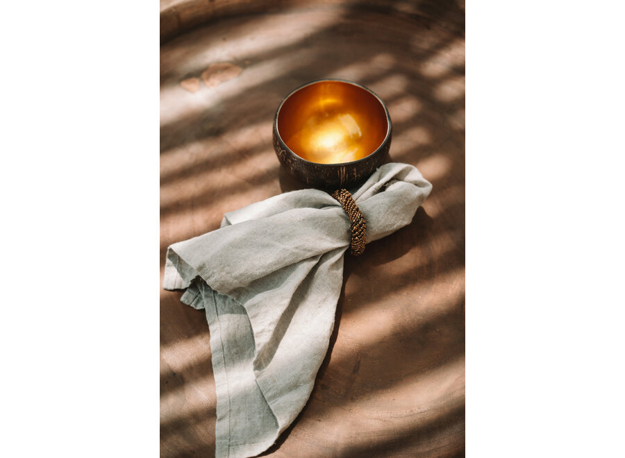 The Beaded Napkin Ring - Gold