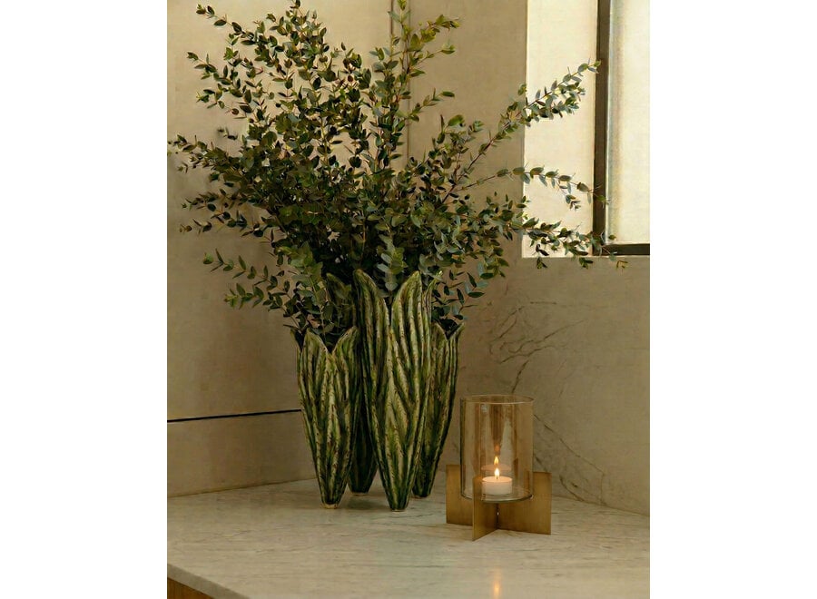 De Tulip Leaf Vaas - Bosgroen