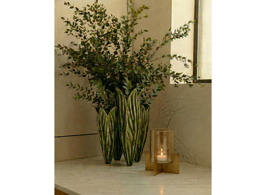 Il Vaso Tulip Leaf - Verde Foresta