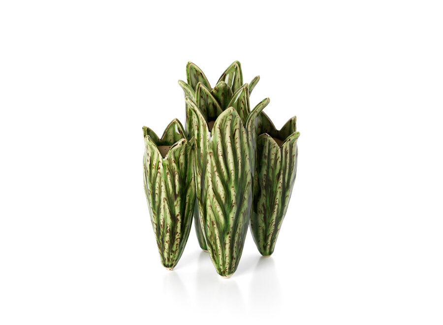 Il Vaso Tulip Leaf - Verde Foresta