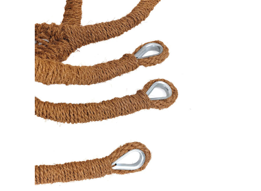 De Raffia Eye Spiegel - Naturel - M