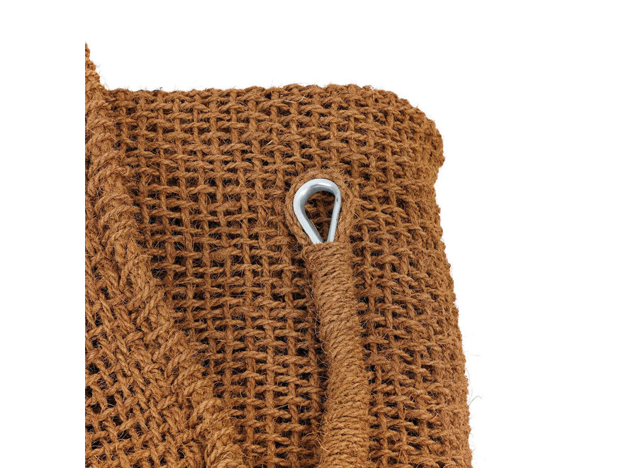 De Raffia Eye Spiegel - Naturel - M