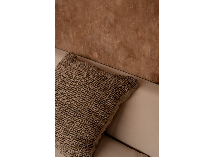 De Linen Grain Kussensloop - Naturel Zwart