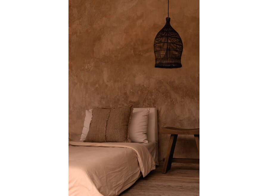 La Lámpara Colgante Woven Bell - Nogal Oscuro - S