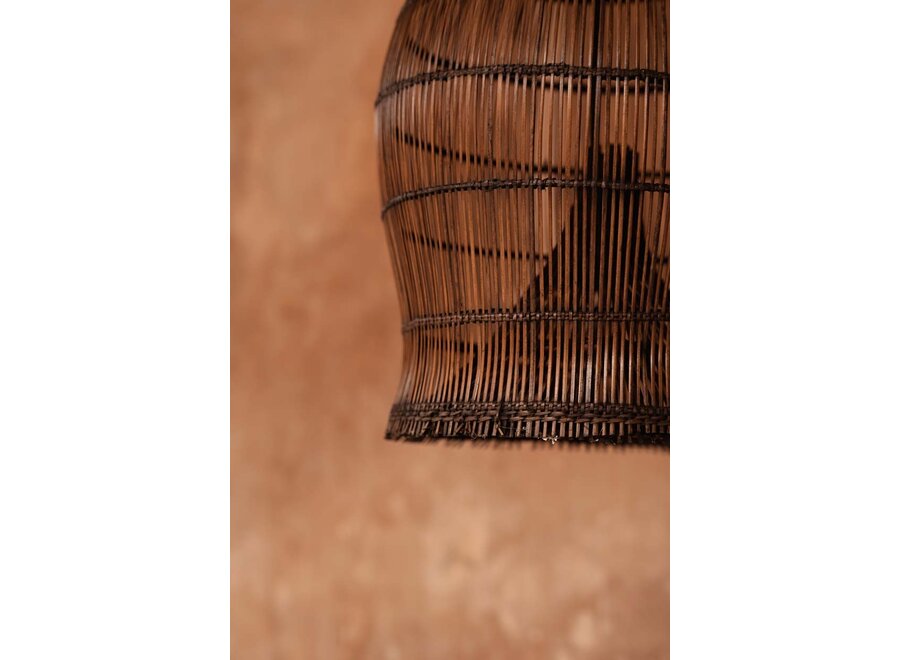 Le Luminaire Suspendu Woven Bell - Noyer Foncé - S