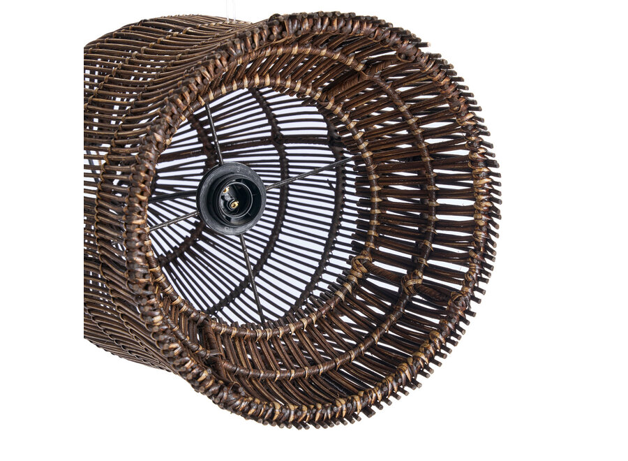 De Woven Bell Hanglamp - Donker Walnoot - S