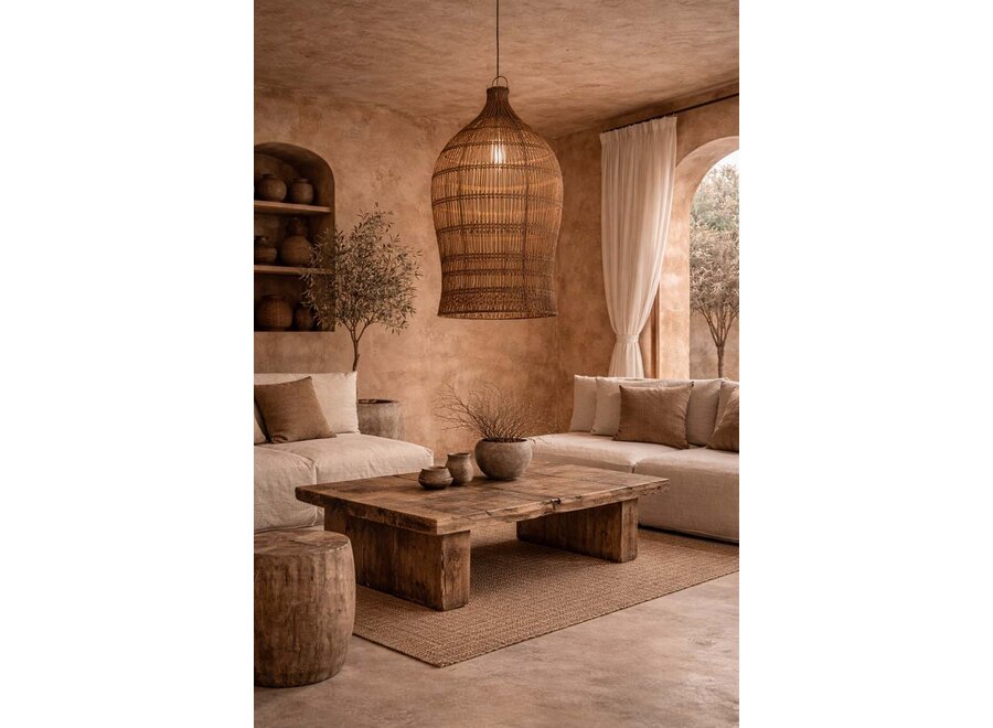 Le Luminaire Suspendu Woven Bell - Noyer Foncé - XL