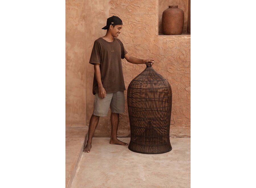 La Woven Bell Lámpara Colgante - Nogal Oscuro - XL