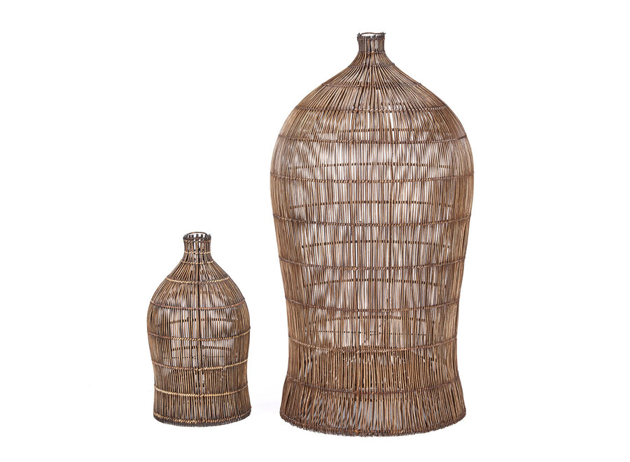 Die Woven Bell Hängeleuchte - Dunkles Walnuss - XL