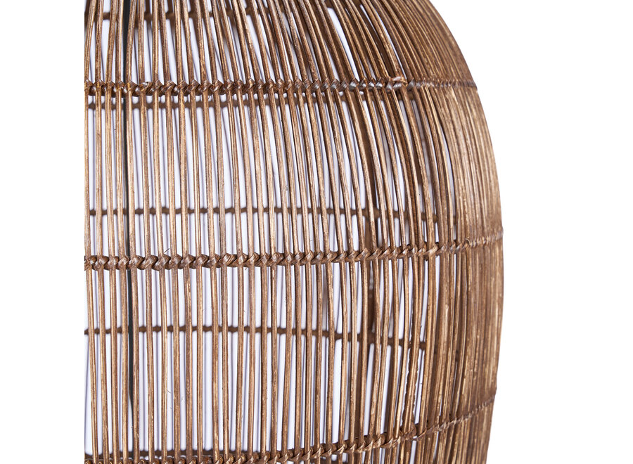 Die Woven Bell Pendelleuchte - Dunkles Walnussholz - XL
