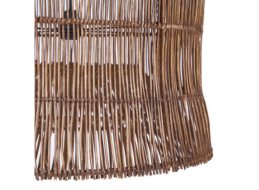 Die Woven Bell Pendelleuchte - Dunkles Walnussholz - XL