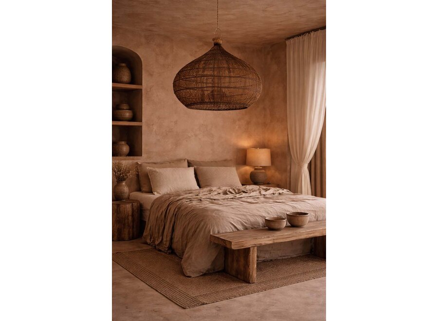 De Desert Gourd Hanglamp - Donker Walnoot - L