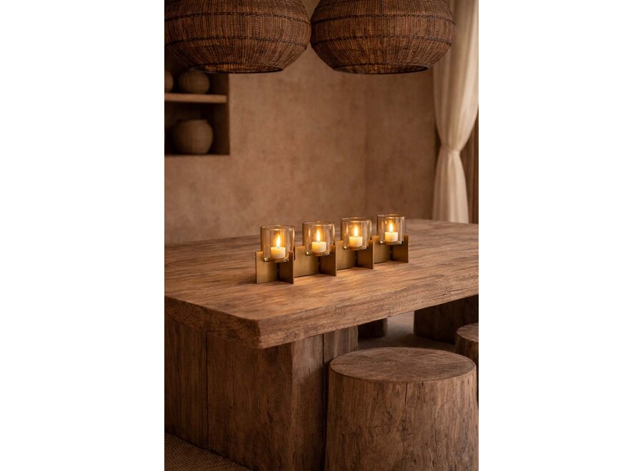 The Quarta Candle Holder - Gold