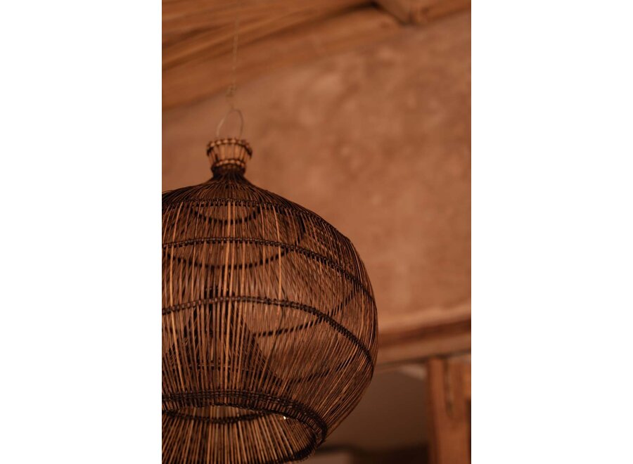 De Desert Gourd Hanglamp - Donker Walnoot - M