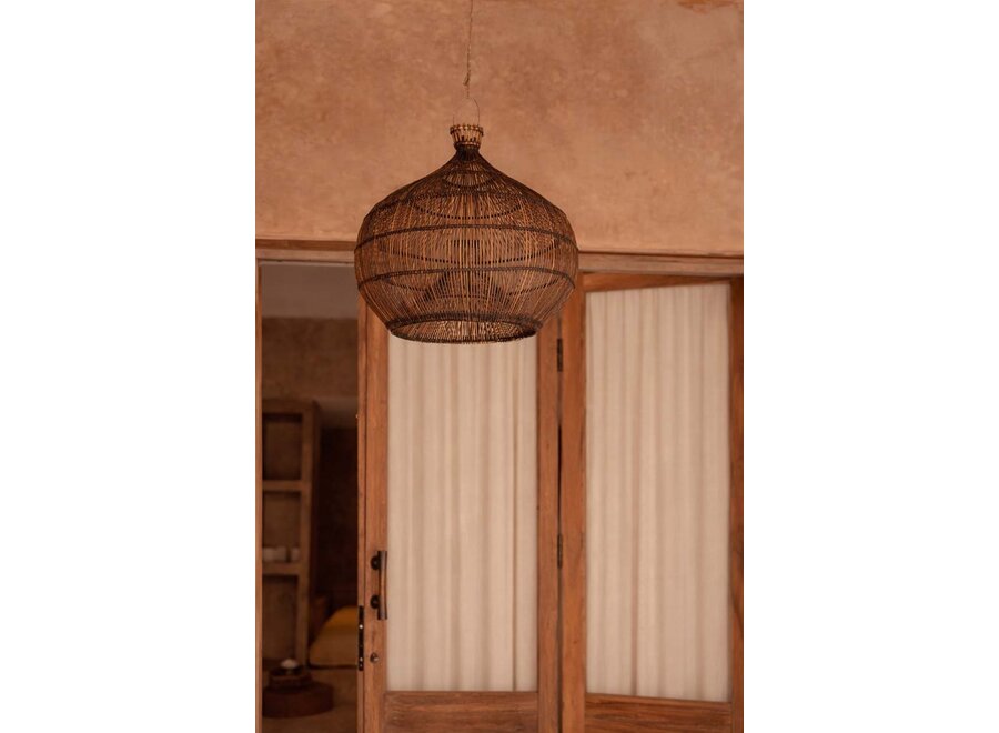 La Lampada A Sospensione Desert Gourd - Noce Scuro - S