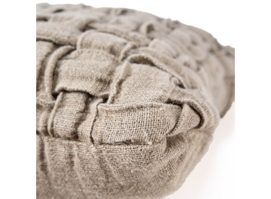 De Linen Crosier Kussensloop - Naturel