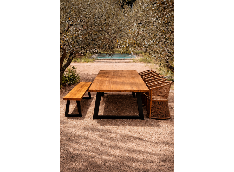 La Panchina Con Gambe in Ferro - Naturale - 220