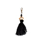 The Cowrie Tassel Keychain - Black