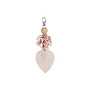 De Shiva Schelpen Sleutelhanger - Roze Wit