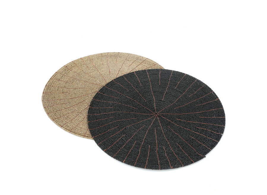 De Beaded Placemat - Zwart