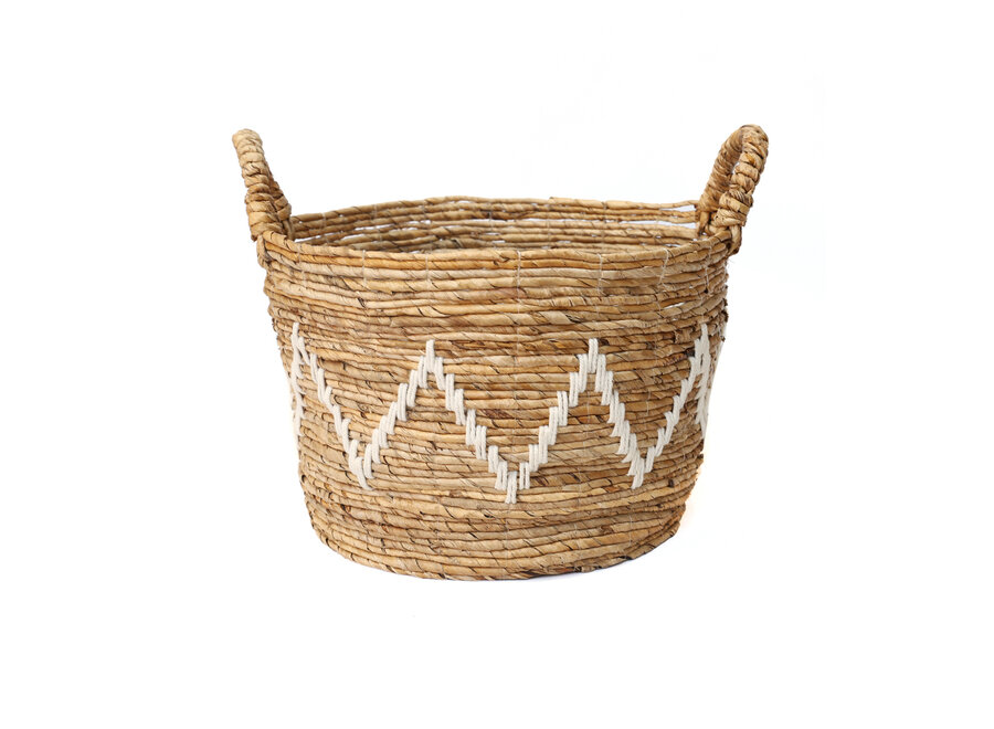 The Banana Stitched Baskets - Natural White - L