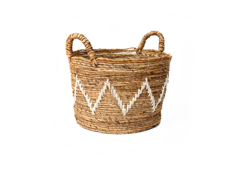 The Banana Stitched Baskets - Natural White - L