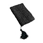 El Bolso de Rafia Con Cremallera - Negro Negro - S