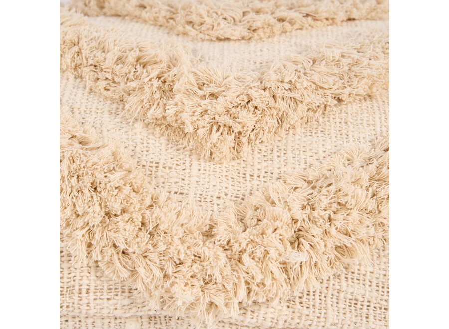 De Nomad Tassel Kussensloop - Crème
