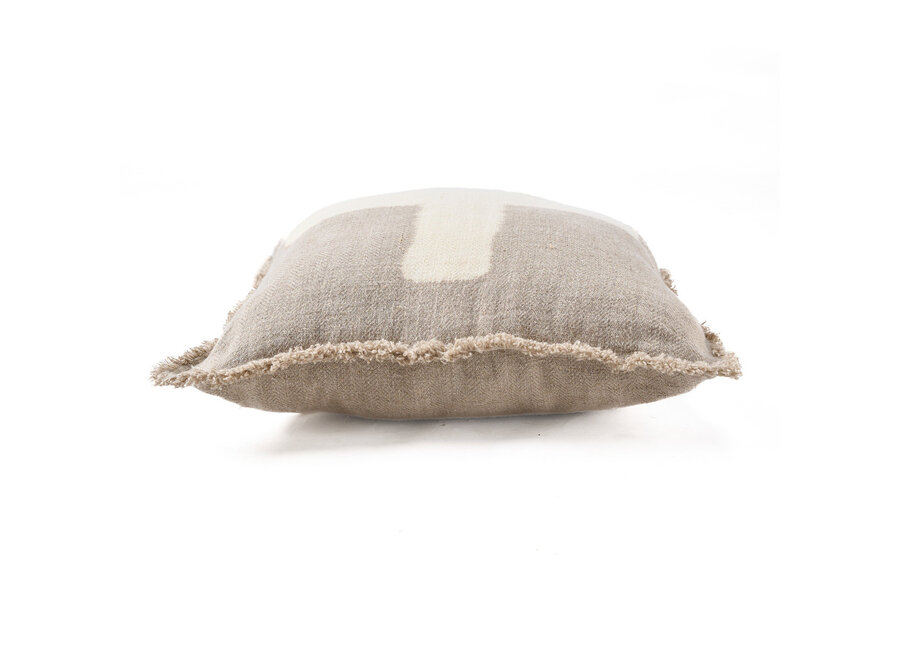 La Housse de Coussin Ivory Cross - Blanc Naturel - 50x50