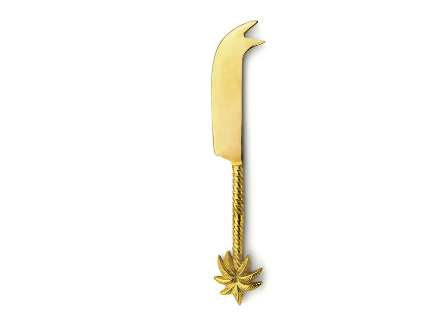 The Palm Tree Cheese Knife - Gold