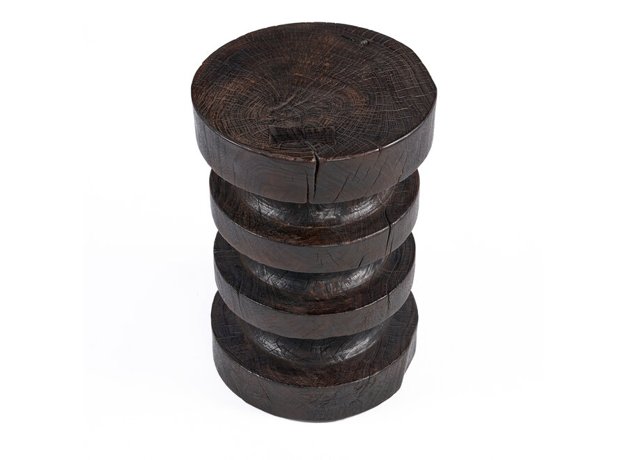 La Mesa Auxiliar Mocha Rings - Nogal Oscuro
