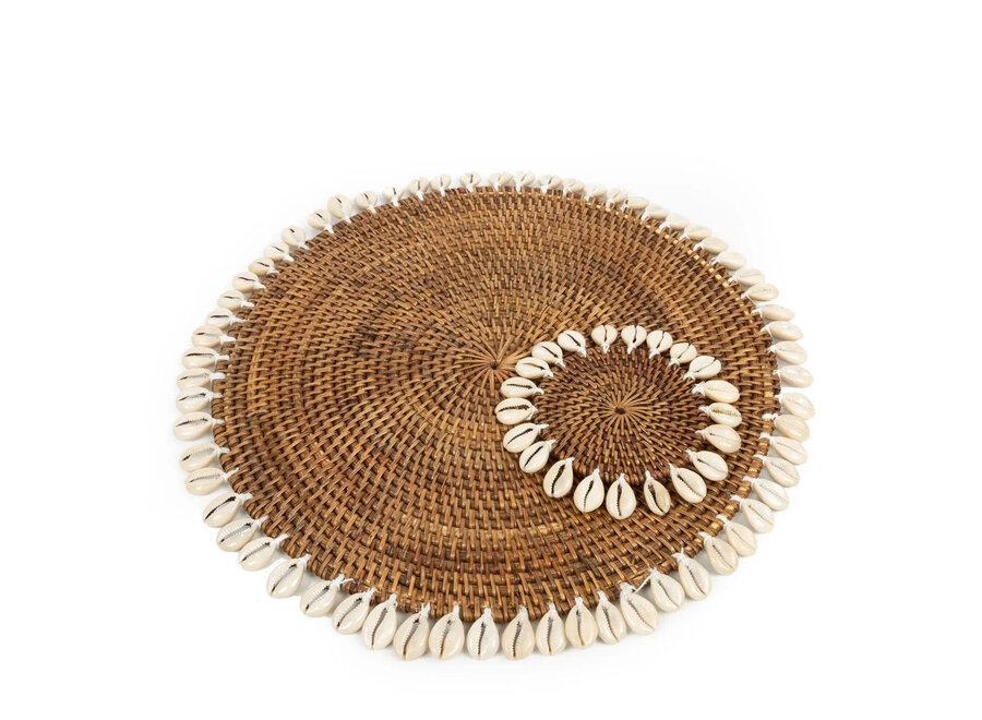 Le Colonial Shell Set de Table - Brun Naturel