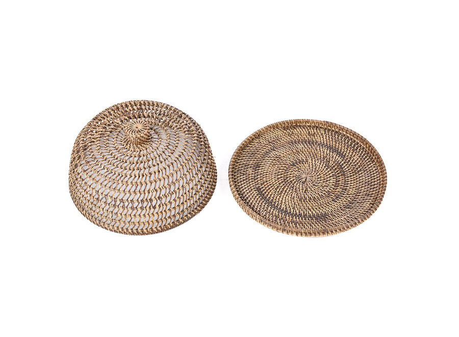 La Copertura Alimenti In Rattan - Marrone Naturale - L