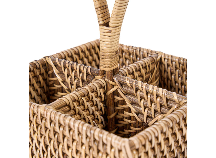 Der Rattan Besteckhalter N°4 - Naturbraun