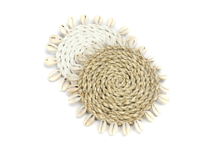 El Posavasos Seagrass Shell - Blanco