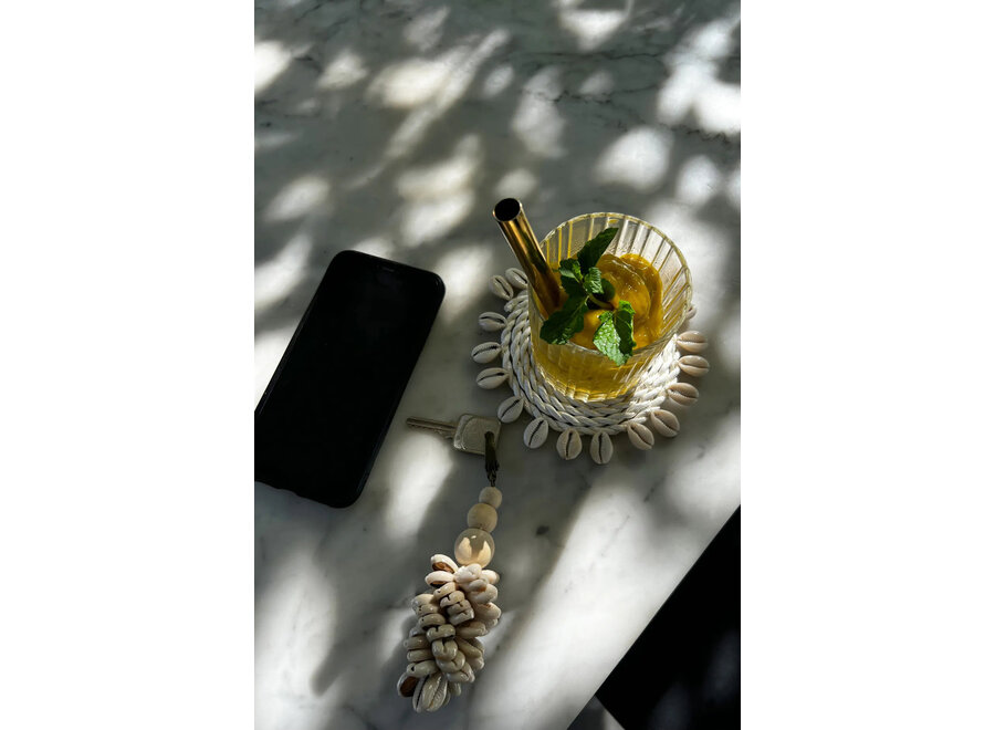 El Posavasos Seagrass Shell - Blanco