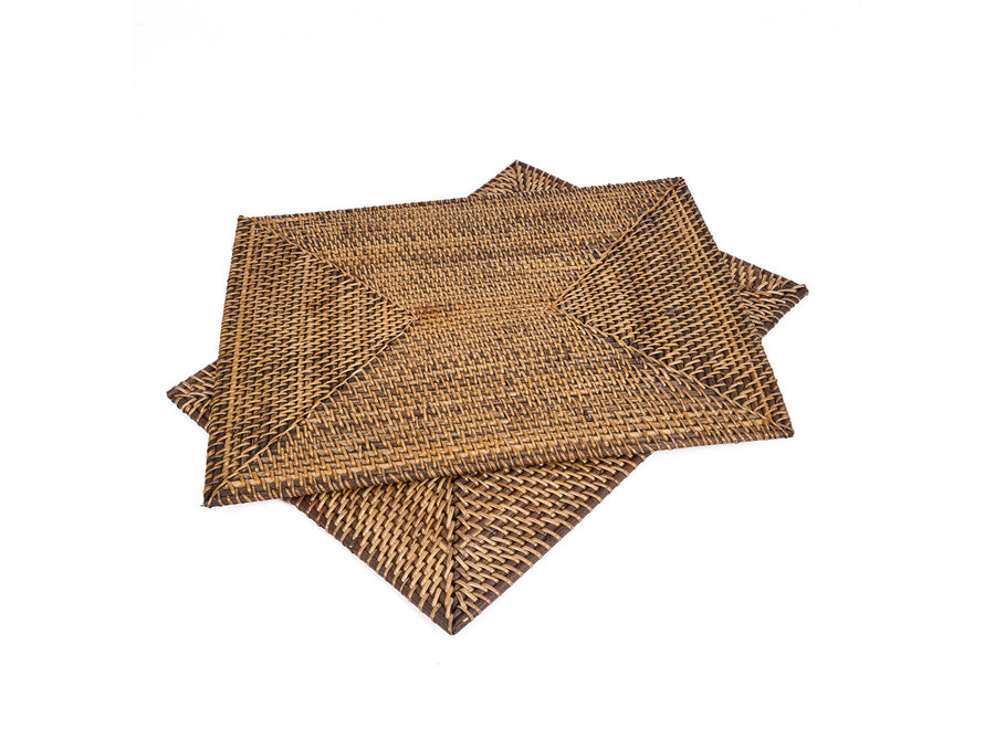 Set De Table Rectangulaire Colonial - Brun Naturel