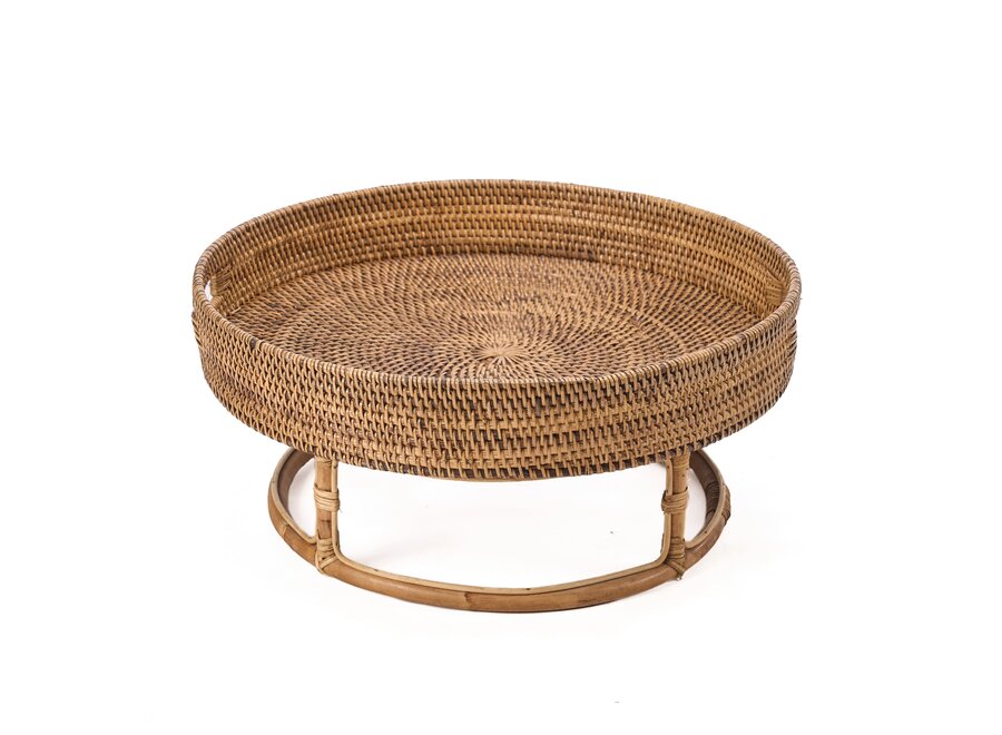 Le Rattan Rise Tray - Brun Naturel