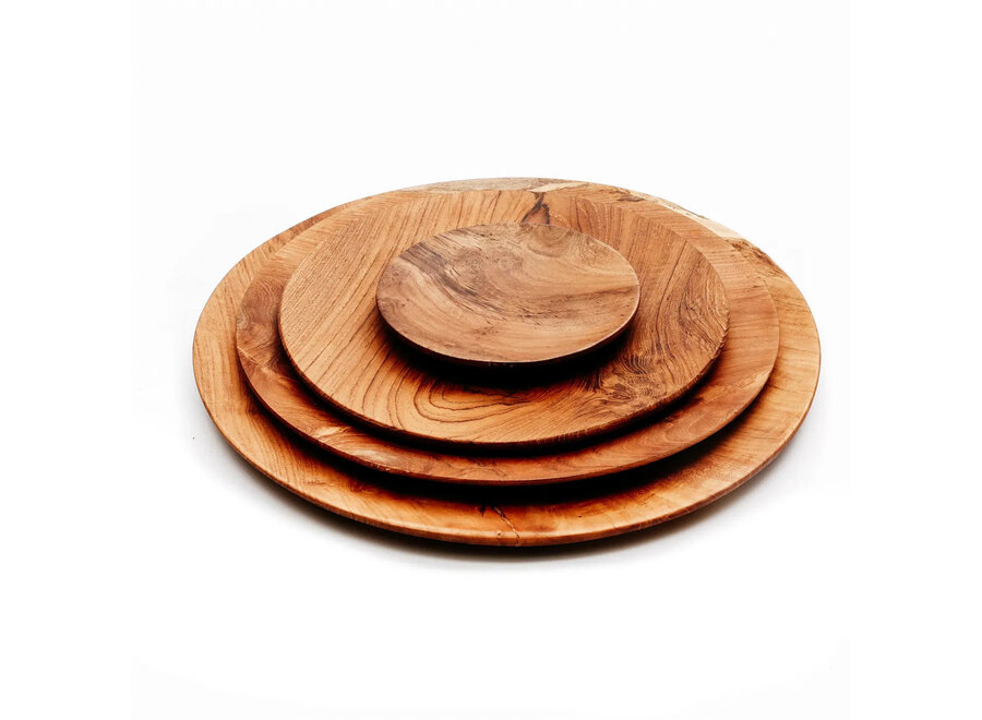 De Teak Root Rond Bord - L