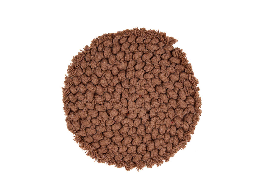 Der Cotton Untersetzer - Dunkles Walnussbraun